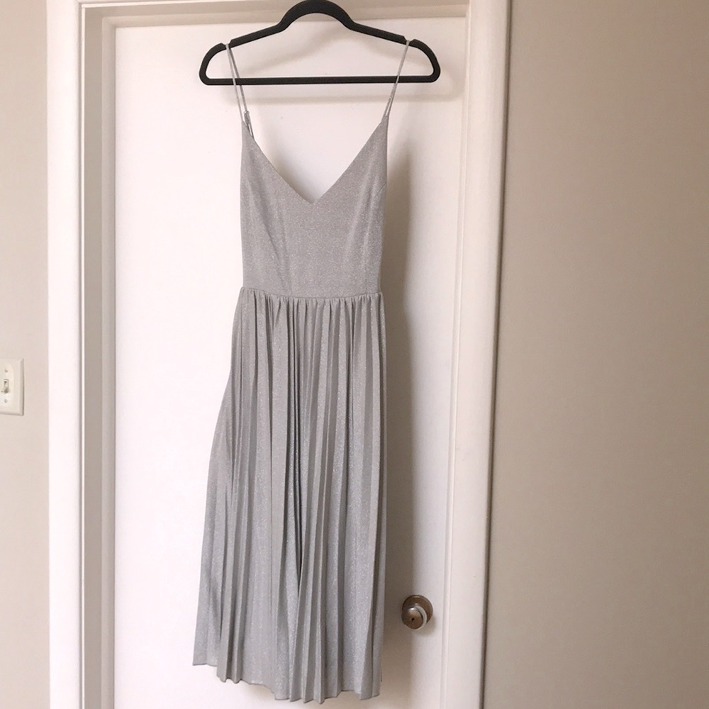 Silver midi dress